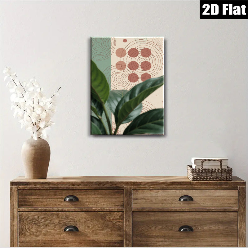 2D flat 1pc botanical abstract wall art modern minimalist canvas prints for living room bedroom office decor farmhouse style gallery wrapped ready to hang