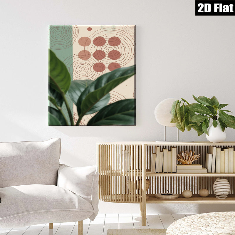 2D flat 1pc botanical abstract wall art modern minimalist canvas prints for living room bedroom office decor farmhouse style gallery wrapped ready to hang