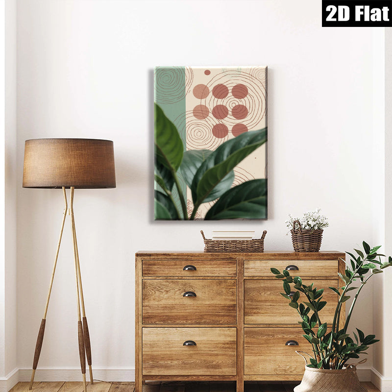 2D flat 1pc botanical abstract wall art modern minimalist canvas prints for living room bedroom office decor farmhouse style gallery wrapped ready to hang