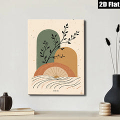2D flat 1pc botanical abstract wall art modern minimalist canvas prints living room bedroom home decor farmhouse style gallery wrapped