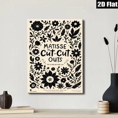2D flat 1pc botanical floral Matisse inspired wall art print for living room bedroom gallery wrapped canvas farmhouse modern minimalist decor