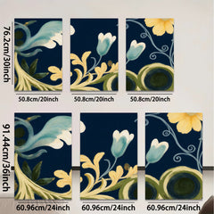 2D flat 1pc botanical floral scroll design artwork for living room bedroom gallery wall decor farmhouse style modern minimalist