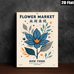 2D flat 1pc botanical floral wall art modern farmhouse decor living room bedroom gallery wrapped canvas print cozy aesthetic home decoration