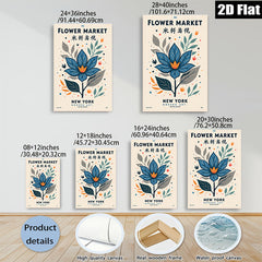 2D flat 1pc botanical floral wall art modern farmhouse decor living room bedroom gallery wrapped canvas print cozy aesthetic home decoration