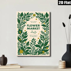 2D flat 1pc botanical foliage wall art prints modern farmhouse living room bedroom decor gallery wrapped canvas prints stylish home accents