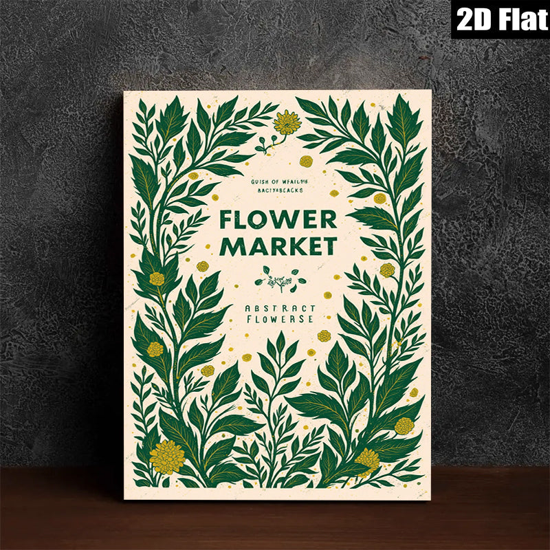 2D flat 1pc botanical foliage wall art prints modern farmhouse living room bedroom decor gallery wrapped canvas prints stylish home accents