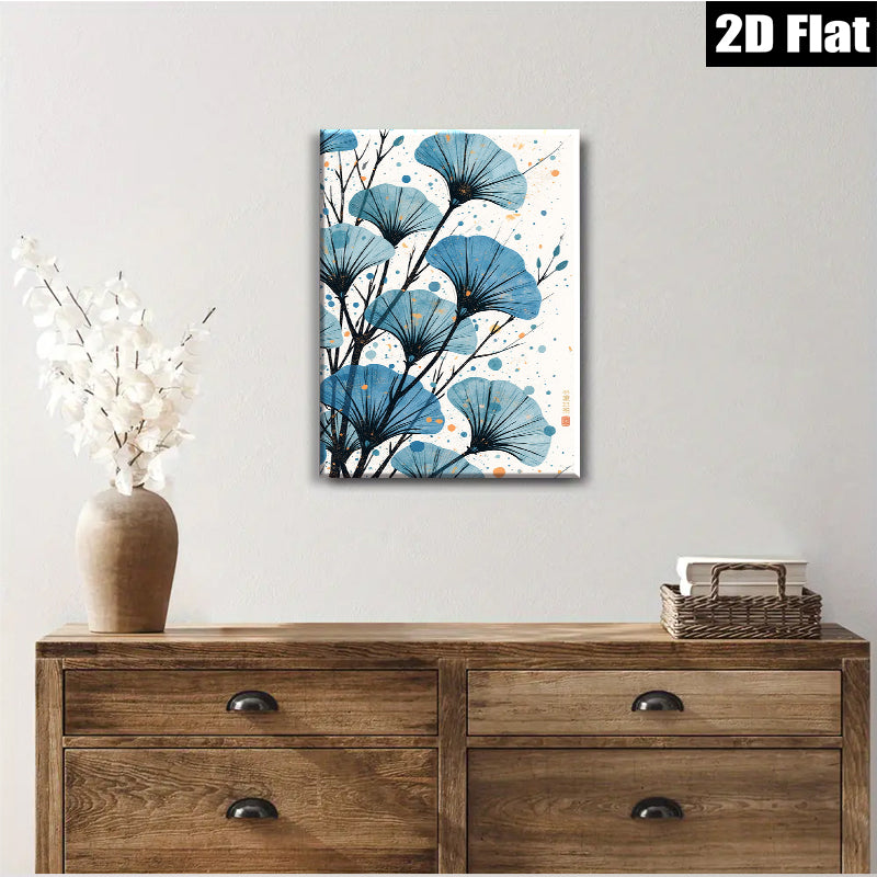 2D flat 1pc botanical ginkgo leaves wall art modern farmhouse decor living room bedroom canvas prints gallery wrapped timeless elegance coastal style minimalist design trending now statement piece