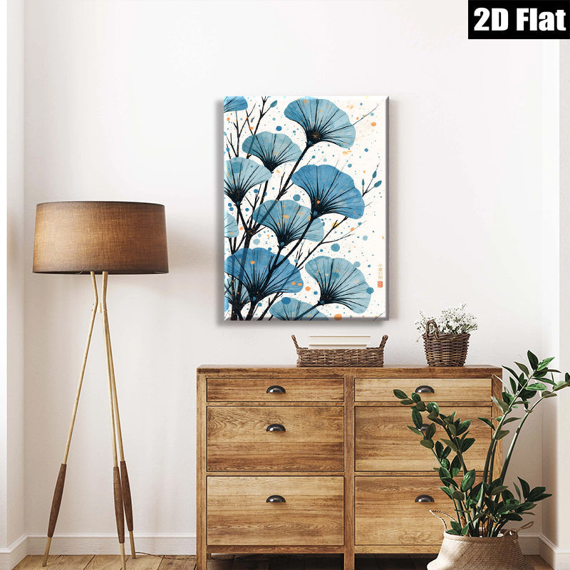 2D flat 1pc botanical ginkgo leaves wall art modern farmhouse decor living room bedroom canvas prints gallery wrapped timeless elegance coastal style minimalist design trending now statement piece