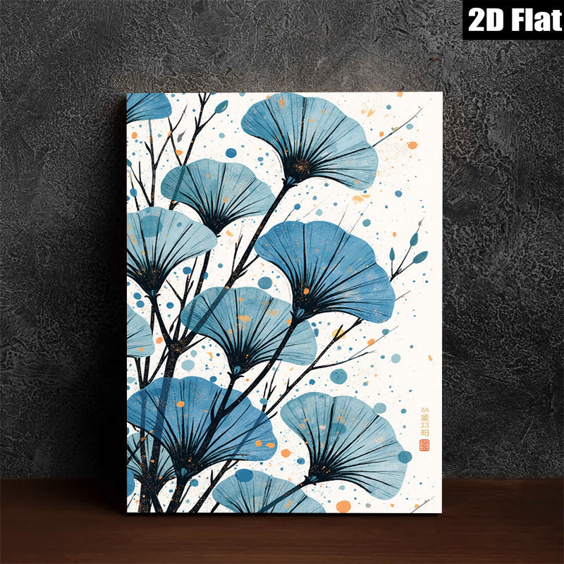 2D flat 1pc botanical ginkgo leaves wall art modern farmhouse decor living room bedroom canvas prints gallery wrapped timeless elegance coastal style minimalist design trending now statement piece