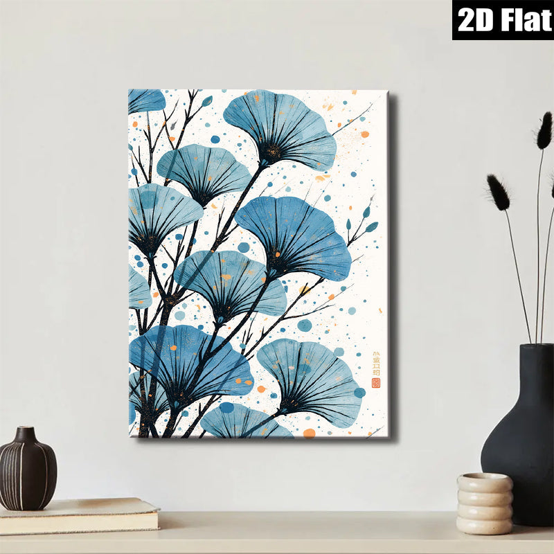2D flat 1pc botanical ginkgo leaves wall art modern farmhouse decor living room bedroom canvas prints gallery wrapped timeless elegance coastal style minimalist design trending now statement piece
