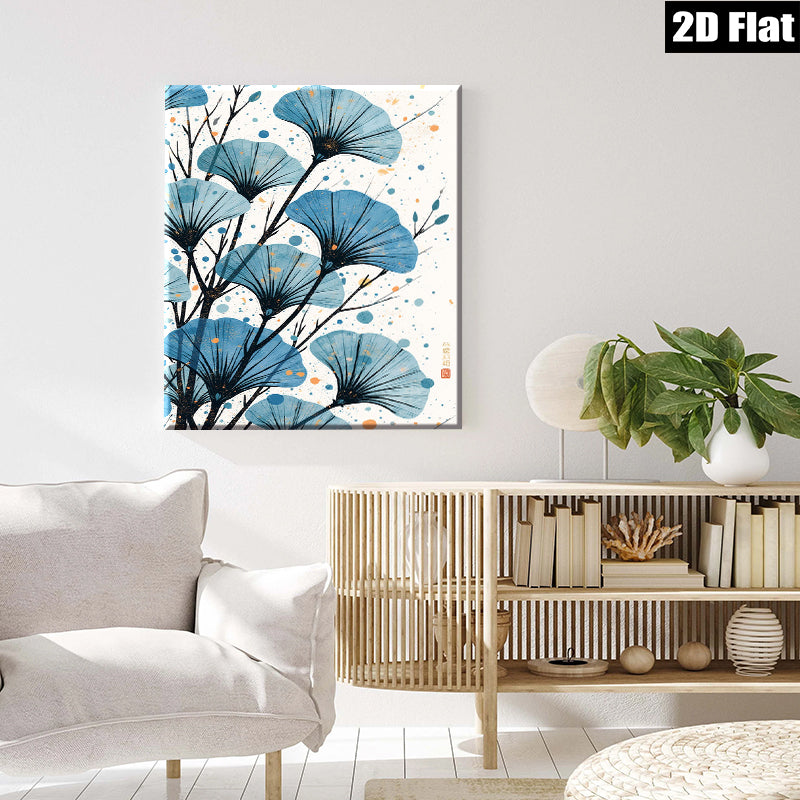 2D flat 1pc botanical ginkgo leaves wall art modern farmhouse decor living room bedroom canvas prints gallery wrapped timeless elegance coastal style minimalist design trending now statement piece