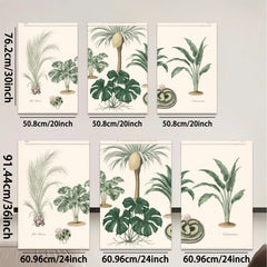 2D flat 1pc botanical illustration palm leaf print gallery wall art modern farmhouse living room decor bedroom accent coastal vibe