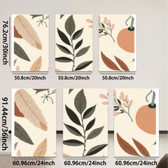 2D flat 1pc botanical leaf print wall art modern farmhouse decor living room bedroom gallery wrapped canvas beautiful home accents trending now