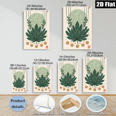 2D flat 1pc botanical leaf wall art modern farmhouse decor living room bedroom gallery wrapped canvas prints ready to hang cozy home vibe