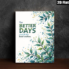 2D flat 1pc botanical leaf wall art modern farmhouse decor living room bedroom kitchen dining room gallery wrapped canvas prints ready to hang minimalist aesthetic