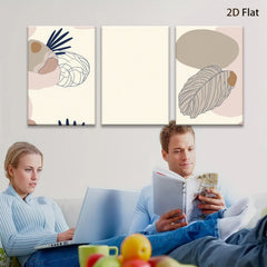 2D flat 1pc botanical line art print minimalist wall decor for living room bedroom office farmhouse modern gallery wrapped canvas art