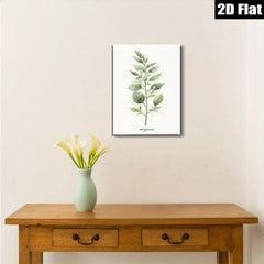 2D flat 1pc botanical oregano wall art print farmhouse kitchen decor living room bedroom modern gallery wrapped canvas beautiful minimalist design trending now