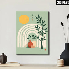 2D flat 1pc botanical vase still life modern farmhouse wall art prints cozy living room bedroom decor gallery wrapped canvas prints