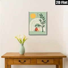 2D flat 1pc botanical vase still life modern farmhouse wall art prints cozy living room bedroom decor gallery wrapped canvas prints