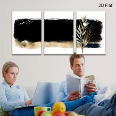 2D flat 1pc botanical wall art eucalyptus sprig minimalist farmhouse decor living room bedroom gallery wrapped canvas prints modern aesthetic accent piece trending now stylish home