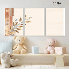 2D flat 1pc botanical wall art print delicate leaf branch painting modern farmhouse decor living room bedroom gallery wrapped canvas art