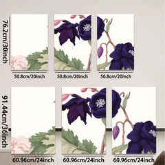 2D flat 1pc botanical wildflower bloom art print modern farmhouse wall decor living room bedroom gallery wrapped canvas beautiful cozy home