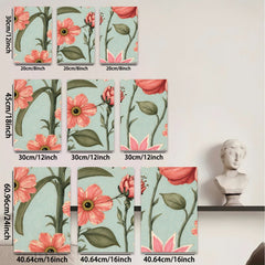 2D flat 1pc botanical wildflower illustration vibrant floral art perfect gallery wall decor farmhouse living room bedroom office cozy modern aesthetic