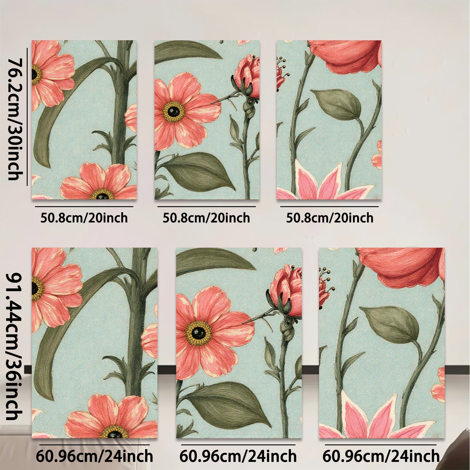 2D flat 1pc botanical wildflower illustration vibrant floral art perfect gallery wall decor farmhouse living room bedroom office cozy modern aesthetic