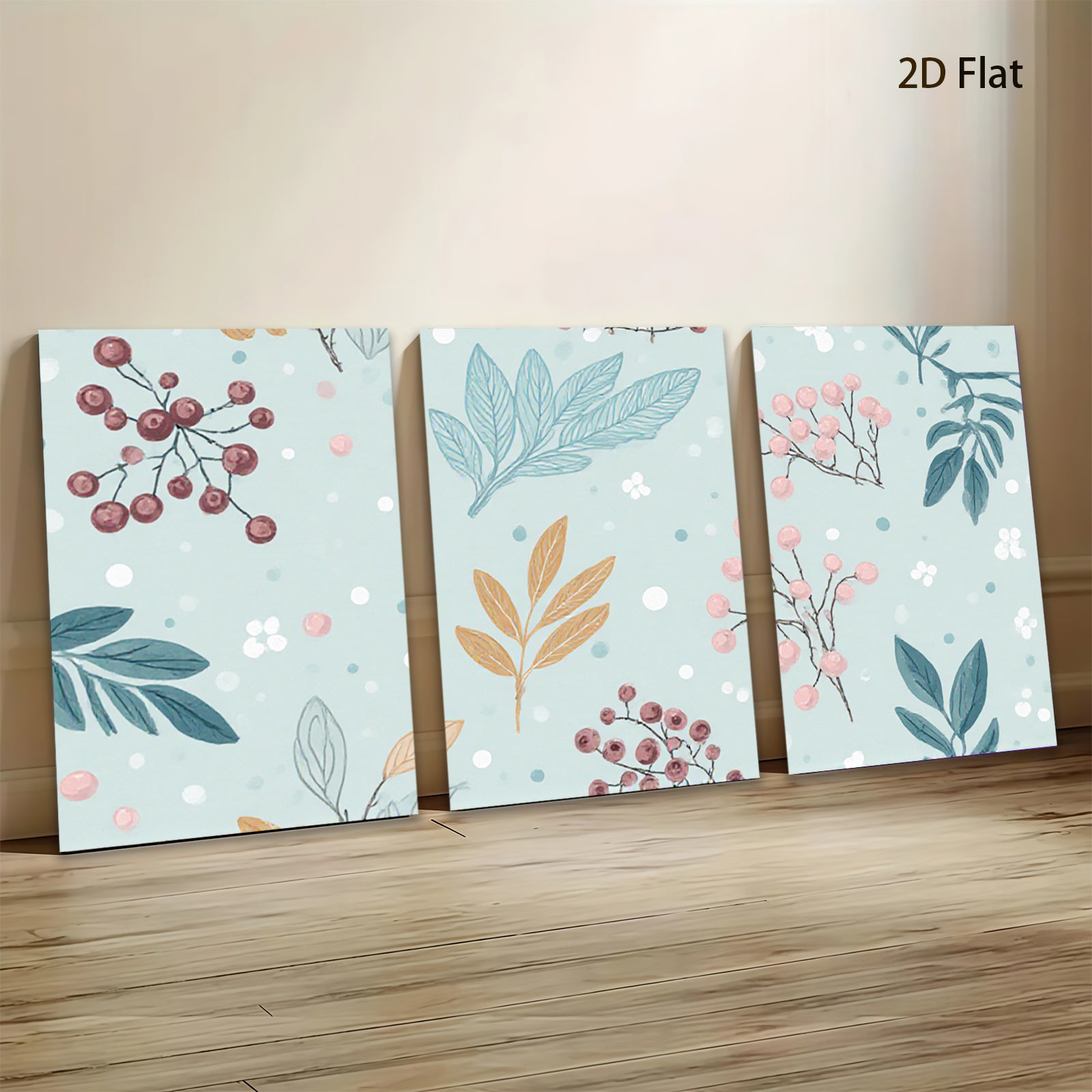 2D flat 1pc botanical wildflower print wall art for living room bedroom home decor farmhouse style gallery wrapped canvas prints modern minimalist