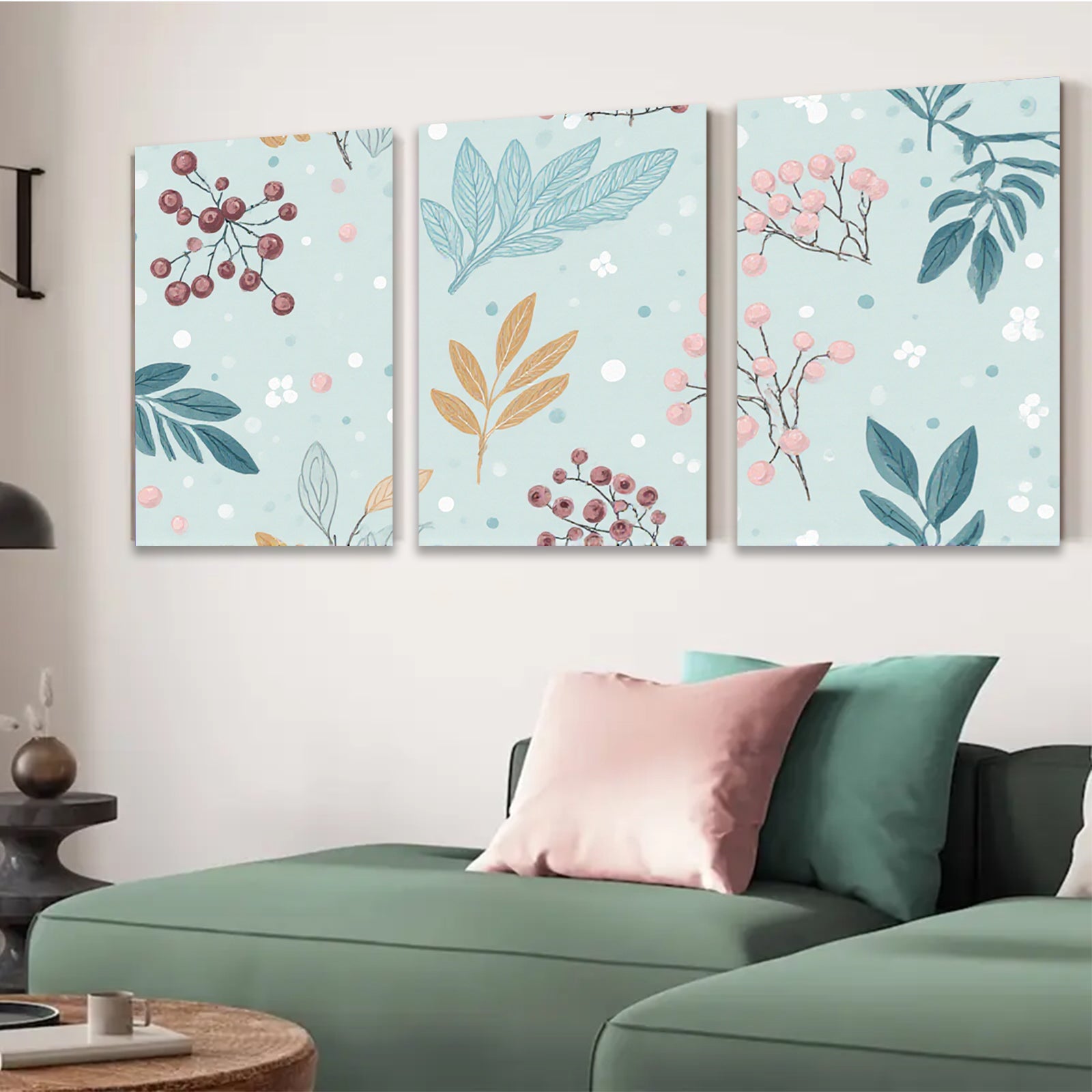2D flat 1pc botanical wildflower print wall art for living room bedroom home decor farmhouse style gallery wrapped canvas prints modern minimalist