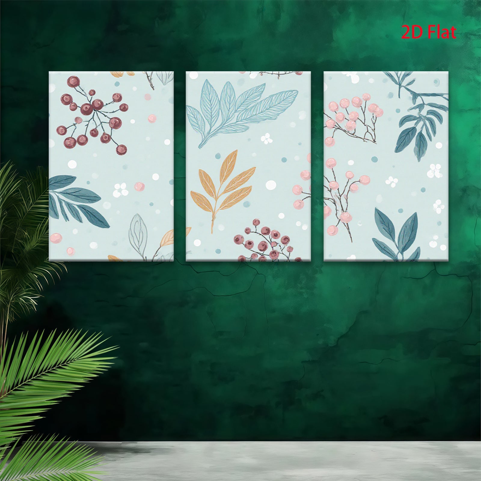 2D flat 1pc botanical wildflower print wall art for living room bedroom home decor farmhouse style gallery wrapped canvas prints modern minimalist