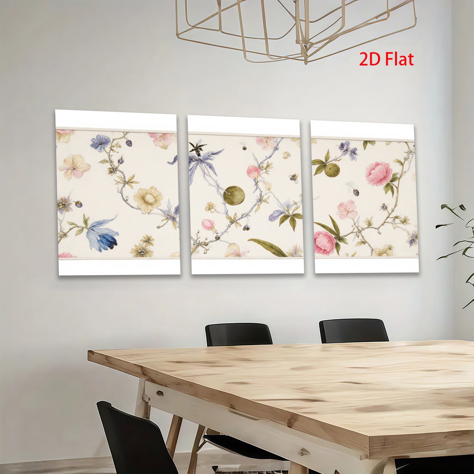 2D flat 1pc botanical wildflower vine delicate floral painting gallery wall art bedroom living room decor farmhouse style modern aesthetic