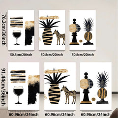2D flat 1pc botanical wildlife abstract wall art print canvas modern farmhouse living room bedroom decor gallery wrapped statement piece