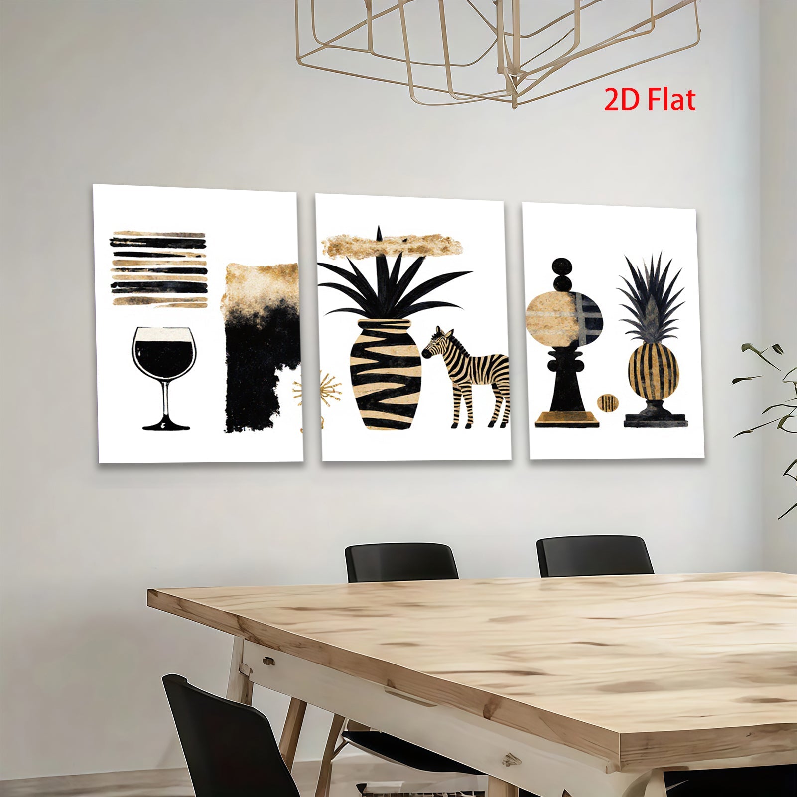 2D flat 1pc botanical wildlife abstract wall art print canvas modern farmhouse living room bedroom decor gallery wrapped statement piece
