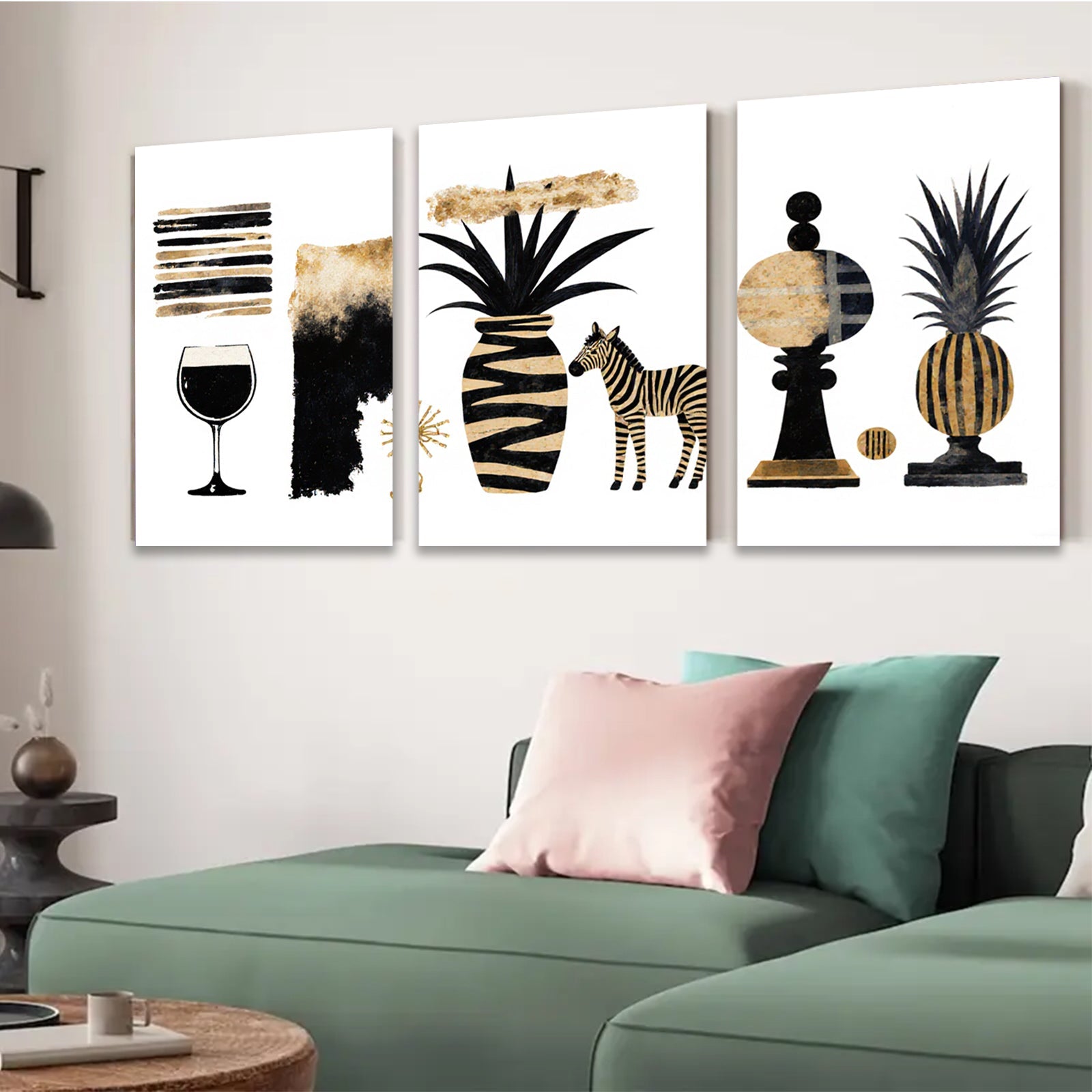 2D flat 1pc botanical wildlife abstract wall art print canvas modern farmhouse living room bedroom decor gallery wrapped statement piece