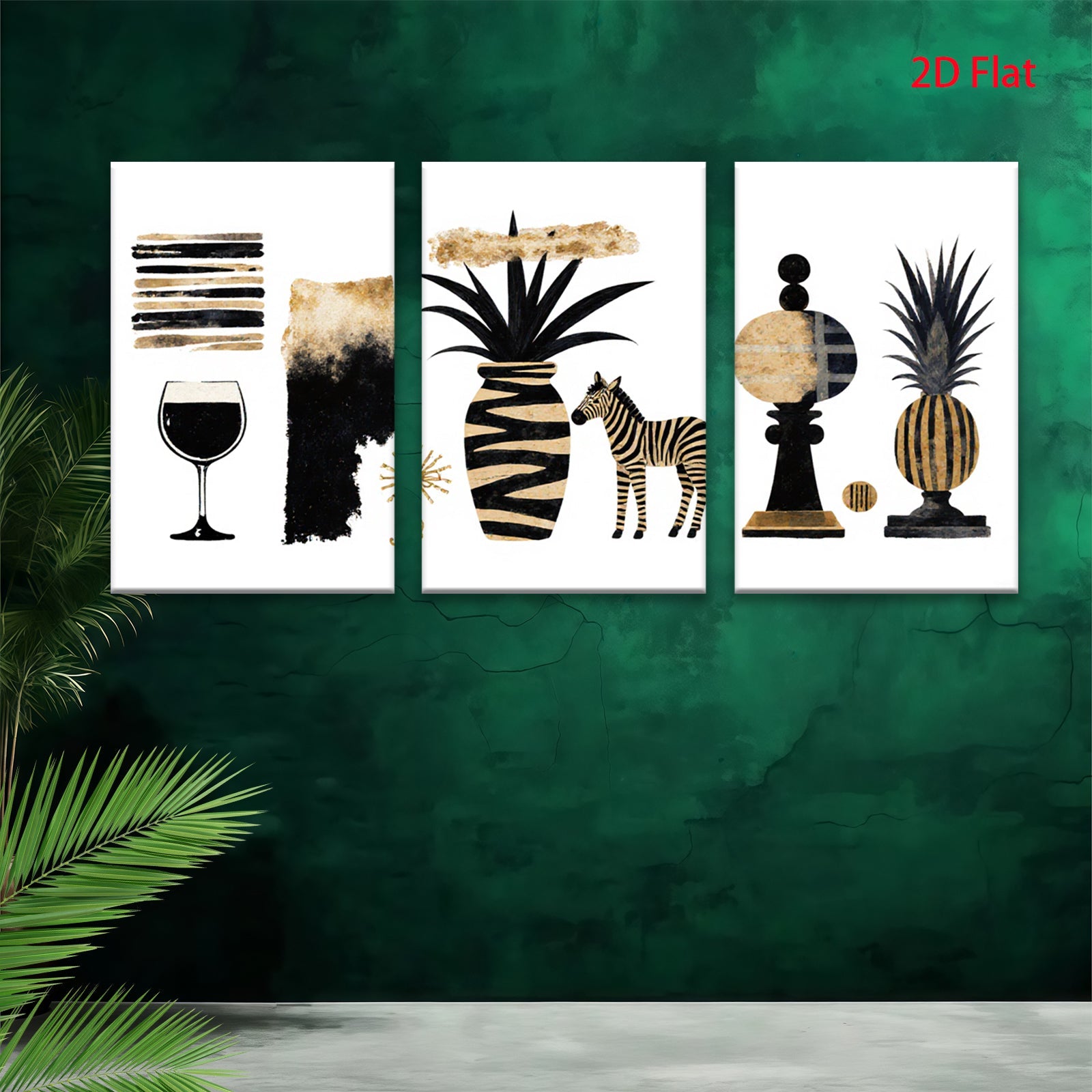 2D flat 1pc botanical wildlife abstract wall art print canvas modern farmhouse living room bedroom decor gallery wrapped statement piece