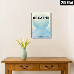 2D flat 1pc calming breath mindfulness wall art serene meditation room decor modern farmhouse living room bedroom inspirational gift positive vibes gallery wrapped canvas print