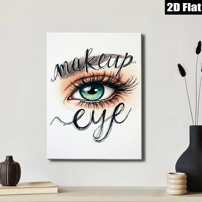 2D flat 1pc captivating emerald eye wall art bedroom living room home decor modern minimalist fashion abstract canvas prints framed ready to hang