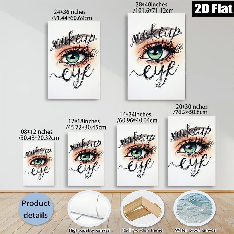 2D flat 1pc captivating emerald eye wall art bedroom living room home decor modern minimalist fashion abstract canvas prints framed ready to hang