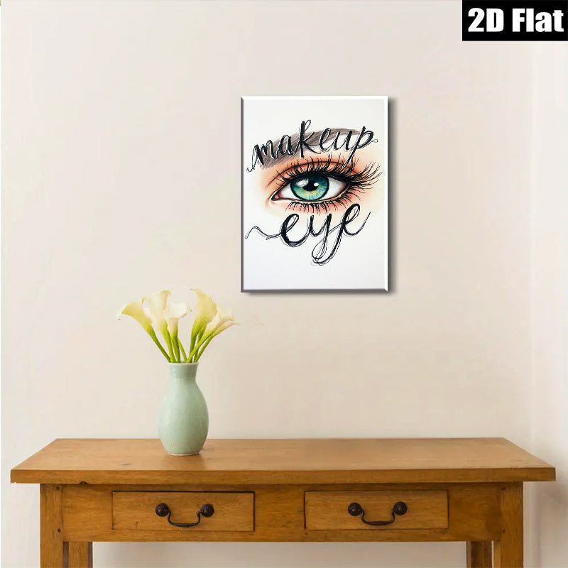 2D flat 1pc captivating emerald eye wall art bedroom living room home decor modern minimalist fashion abstract canvas prints framed ready to hang