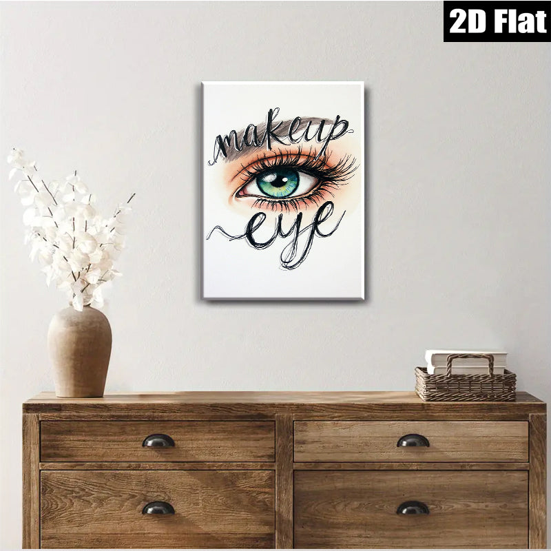 2D flat 1pc captivating emerald eye wall art bedroom living room home decor modern minimalist fashion abstract canvas prints framed ready to hang