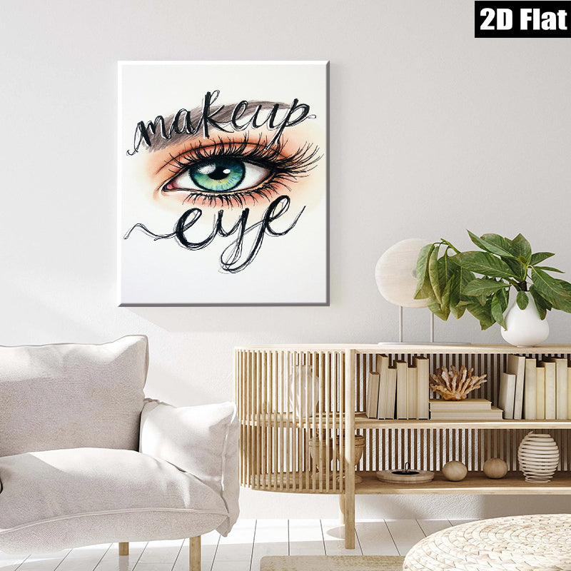 2D flat 1pc captivating emerald eye wall art bedroom living room home decor modern minimalist fashion abstract canvas prints framed ready to hang
