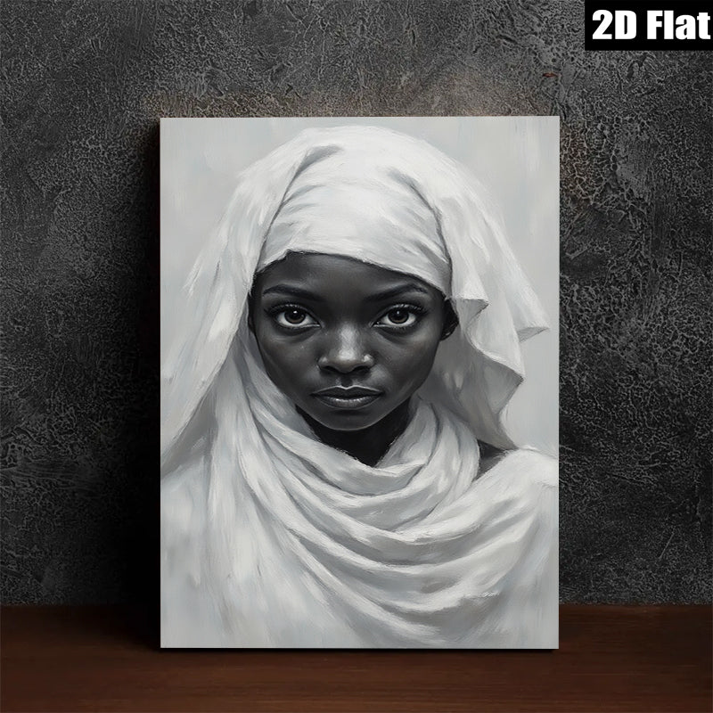 2D flat 1pc captivating portrait woman serene beauty minimalist art living room bedroom gallery wrapped canvas modern farmhouse decor
