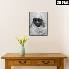2D flat 1pc captivating portrait woman serene beauty minimalist art living room bedroom gallery wrapped canvas modern farmhouse decor