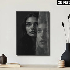 2D flat 1pc captivating woman portrait modern art bedroom living room gallery wrapped canvas print farmhouse decor inspirational wall art