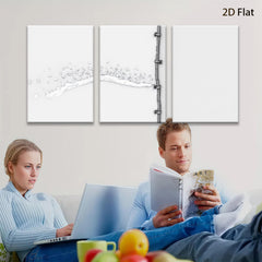 2D flat 1pc cascading water pipe industrial farmhouse wall art bathroom decor living room prints modern minimalist gallery wrapped canvas prints for home decor