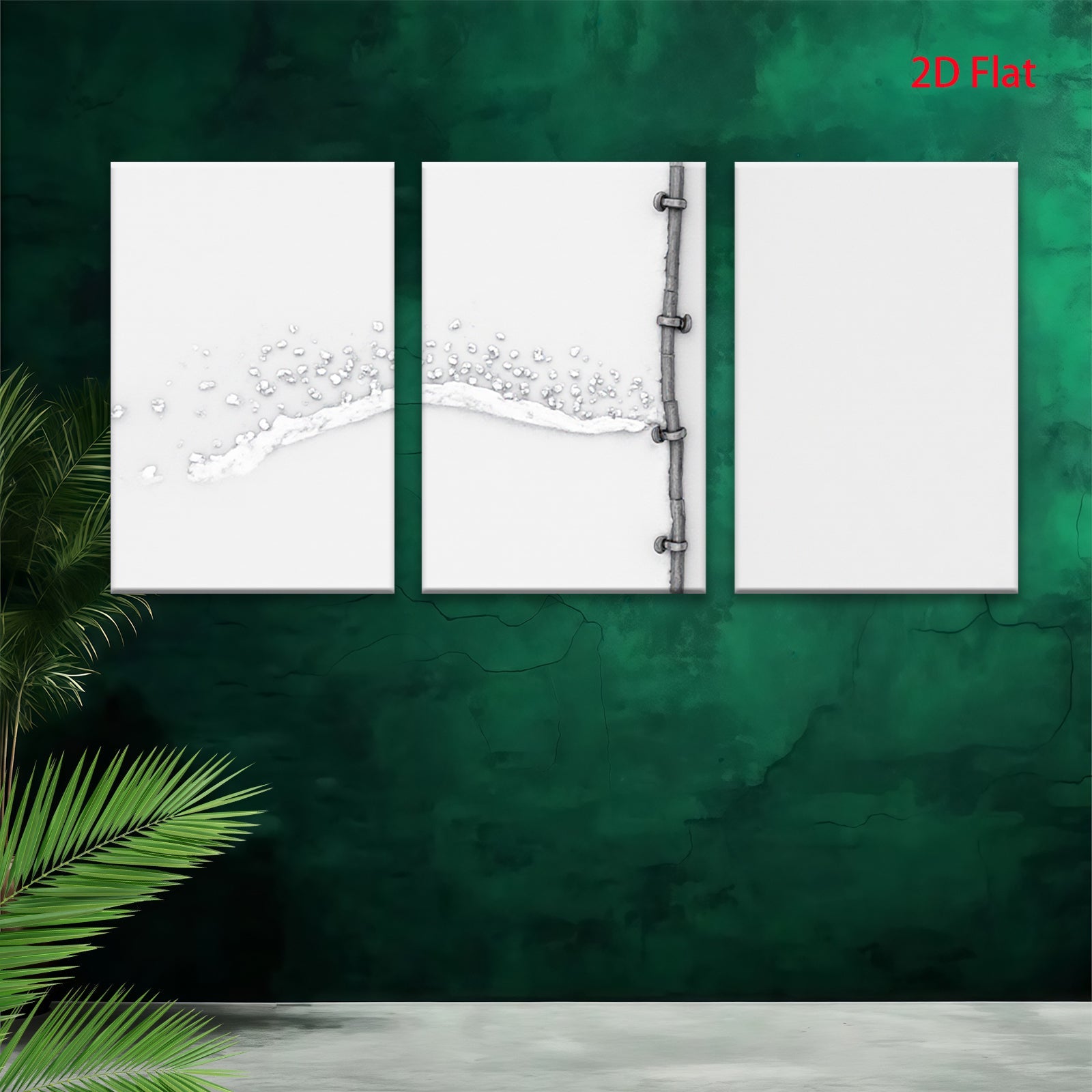 2D flat 1pc cascading water pipe industrial farmhouse wall art bathroom decor living room prints modern minimalist gallery wrapped canvas prints for home decor