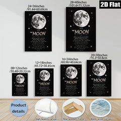 2D flat 1pc celestial moonscape wall art modern farmhouse living room bedroom decor gallery wrapped canvas prints cozy home aesthetic statement piece