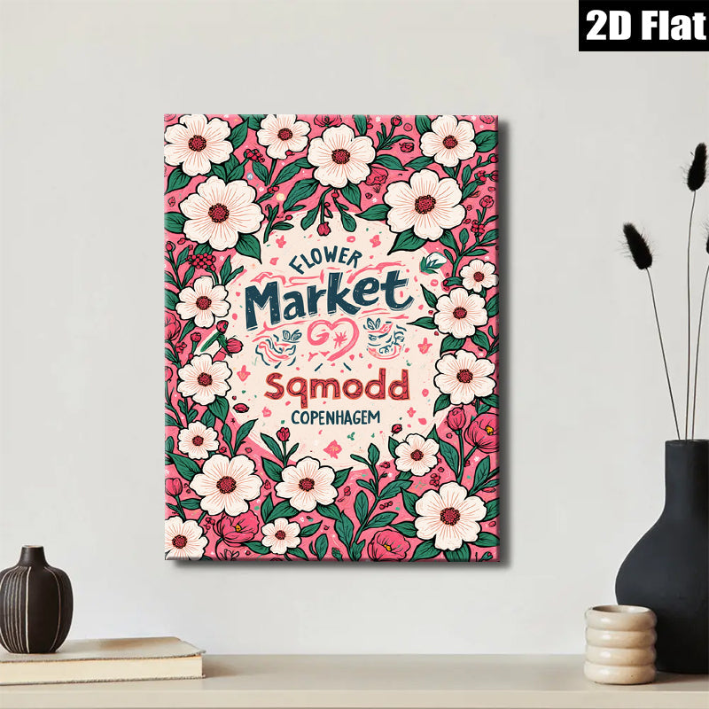 2D flat 1pc charming daisy bloom botanical wall art prints farmhouse living room bedroom decor gallery wrapped canvas modern minimalist style cozy home gifts