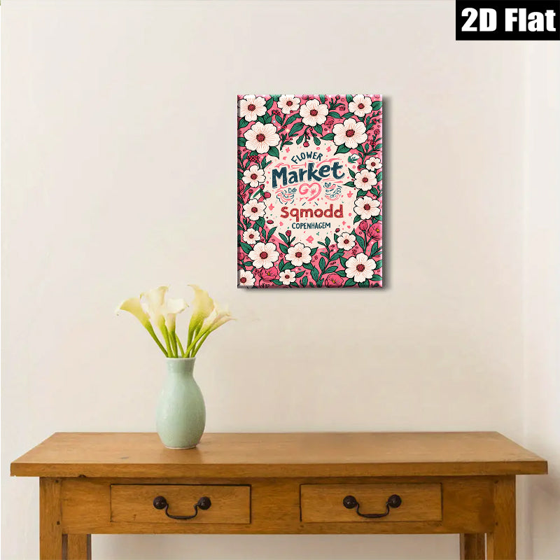 2D flat 1pc charming daisy bloom botanical wall art prints farmhouse living room bedroom decor gallery wrapped canvas modern minimalist style cozy home gifts